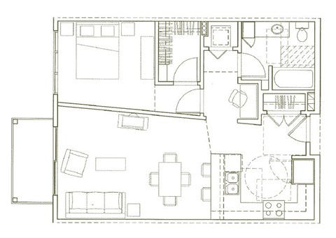 Eden Hill Apartments in Seattle, Washington A6 Floor Plan